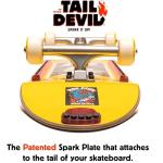 Tail Devil Skateboard Spark Plate - Sparks for Your Skateboard | Ultimate Skateboarder's Accessory | A Tail Plate Attachment for Cool Sparking Effect (1 Pack)