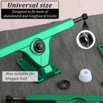 16 Pieces Skateboard Truck Nuts and 16 Pieces Skateboard Truck Axle Washers for Longboards and Hardware Kit (Black)