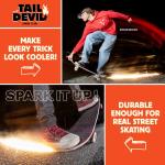 Tail Devil Skateboard Spark Plate - Sparks for Your Skateboard | Ultimate Skateboarder's Accessory | A Tail Plate Attachment for Cool Sparking Effect (1 Pack)