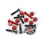 Independent Genuine Parts Cross Bolts Standard Phillips Skateboard Hardware (Black/Red, 7/8")