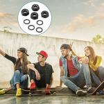 16 Pieces Skateboard Truck Nuts and 16 Pieces Skateboard Truck Axle Washers for Longboards and Hardware Kit (Black)