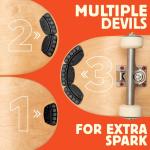 Tail Devil Skateboard Spark Plate - Sparks for Your Skateboard | Ultimate Skateboarder's Accessory | A Tail Plate Attachment for Cool Sparking Effect (1 Pack)