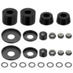 YELARXI Skateboard Bushings, Skateboard Truck Rebuild Long-Board Kit Bushings Washers Pivot Cups-Fitting for (Outdoor Skateboard Parts) 92A & PU & Black