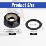 16 PCS Skateboards Washers Skateboard Truck Nuts Skate Truck Hardwares Skateboard-Truck Hardware Longboard Accessories for Longboard (Black)