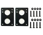 VJ Longboard Skateboard Riser Pads 6mm (1/4 ") Black w/Skateboard Screws Hardware BK 1.25 "(6mm Riser w 1.25inch Screws)