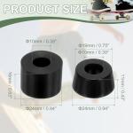 YELARXI Skateboard Bushings, Skateboard Truck Rebuild Long-Board Kit Bushings Washers Pivot Cups-Fitting for (Outdoor Skateboard Parts) 92A & PU & Black