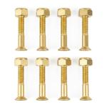 vanpro Longboard Skateboard 1/8" Riser Pads PU Shock Pads Hardware Mounting Screws Nuts(Snow Golden, Pack of 1 Set)