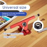 Xyembu 16 Pcs Skateboard Lock Nuts Set, Skateboard Hardware Kit, Hardware Repair Kit, Skate Accessories with Skateboards Truck Nuts, Skateboards Truck Axle Washers