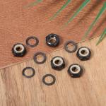 16 PCS Skateboards Washers Skateboard Truck Nuts Skate Truck Hardwares Skateboard-Truck Hardware Longboard Accessories for Longboard (Black)