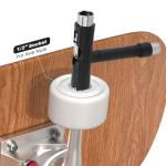 OAOJUBR Skate Tools, Multifunctional All-in-One Skateboard Wrench, 2-in-1 Portable T-Type Wrench and Built-in L-Type Cross Head Screwdriver, longboard accessories