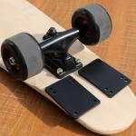 vanpro Longboard Skateboard 1/8" Riser Pads PU Shock Pads Hardware Mounting Screws Nuts(Snow Golden, Pack of 1 Set)