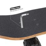 OAOJUBR Skate Tools, Multifunctional All-in-One Skateboard Wrench, 2-in-1 Portable T-Type Wrench and Built-in L-Type Cross Head Screwdriver, longboard accessories