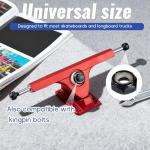 16 PCS Skateboards Washers Skateboard Truck Nuts Skate Truck Hardwares Skateboard-Truck Hardware Longboard Accessories for Longboard (Black)