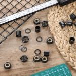 Xyembu 16 Pcs Skateboard Lock Nuts Set, Skateboard Hardware Kit, Hardware Repair Kit, Skate Accessories with Skateboards Truck Nuts, Skateboards Truck Axle Washers