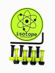 Isotope Skateboarding Fuel Rods – 1-Inch Skateboard Hardware, Black and Fluorescent Green, Set of 8