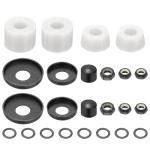 YELARXI Skateboard Bushings, Skateboard Truck Rebuild Long-Board Kit Bushings Washers Pivot Cups-Fitting for (Outdoor Skateboard Parts) 92A & PU & White