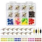 DisplayMore Fingerboard Repair Kit -Includes Box & Tools-Mini 96mm Finger Skateboard Parts Include 14 Brackets 48 Multicolour Wheels 60 Screws 30 Nuts 4 Screwdriver(Trucks-31mm & Box)