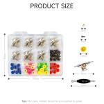 DisplayMore Fingerboard Repair Kit -Includes Box & Tools-Mini 96mm Finger Skateboard Parts Include 14 Brackets 48 Multicolour Wheels 60 Screws 30 Nuts 4 Screwdriver(Trucks-31mm & Box)