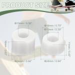 YELARXI Skateboard Bushings, Skateboard Truck Rebuild Long-Board Kit Bushings Washers Pivot Cups-Fitting for (Outdoor Skateboard Parts) 92A & PU & White