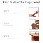 DisplayMore Fingerboard Repair Kit -Includes Box & Tools-Mini 96mm Finger Skateboard Parts Include 14 Brackets 48 Multicolour Wheels 60 Screws 30 Nuts 4 Screwdriver(Trucks-31mm & Box)