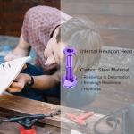 PATIKIL 1" Skateboard Hardware Bolt, 8 Set Carbon Steel Truck Mounting Screws Bolts Nuts Set for Skateboard Cruiser, Purple