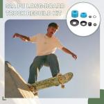 YELARXI Skateboard Bushings, Skateboard Truck Rebuild Long-Board Kit Bushings Washers Pivot Cups-Fitting for (Outdoor Skateboard Parts) 92A & PU & White