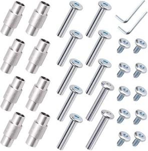 TOBWOLF 30PCS Inline Skate Replacement Shaft, Aluminum Alloy Skate Wheel Bearing Stepped Spacer, Roller Skate Replacement Accessories with Axle & Axles Screws & Wrench