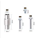 TOBWOLF 30PCS Inline Skate Replacement Shaft, Aluminum Alloy Skate Wheel Bearing Stepped Spacer, Roller Skate Replacement Accessories with Axle & Axles Screws & Wrench