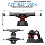 Jizmo Skateboard Trucks, High Rebound Skateboard Cruiser Wheels 60mm, Skateboard Bearings ABEC-9, Skateboard Tool, Skateboard Pads, Skateboard Hardware Combo Starter Set(Blue)