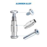 TOBWOLF 30PCS Inline Skate Replacement Shaft, Aluminum Alloy Skate Wheel Bearing Stepped Spacer, Roller Skate Replacement Accessories with Axle & Axles Screws & Wrench