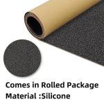 Zeato Grip Tape 33x9’’ Non Slip Silicone-Carbide Bubble Free Application Easy to Cut and Trim High Strength Sandpaper for Skateboards Scooters - Black