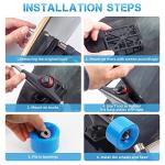 Jizmo Skateboard Trucks, High Rebound Skateboard Cruiser Wheels 60mm, Skateboard Bearings ABEC-9, Skateboard Tool, Skateboard Pads, Skateboard Hardware Combo Starter Set(Blue)