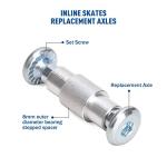 TOBWOLF 30PCS Inline Skate Replacement Shaft, Aluminum Alloy Skate Wheel Bearing Stepped Spacer, Roller Skate Replacement Accessories with Axle & Axles Screws & Wrench