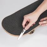 Zeato Grip Tape 33x9’’ Non Slip Silicone-Carbide Bubble Free Application Easy to Cut and Trim High Strength Sandpaper for Skateboards Scooters - Black