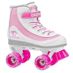Roller Derby FireStar Youth Girl's Roller Skate White/Pink Size 3