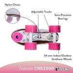 Chicago Girls Rink Roller Skates – Classic High-Top Quad Skates, Padded Ankle Collar, 54mm Urethane Wheels, Adjustable Trucks, Indoor & Outdoor