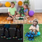 Kids Roller Skates for Boys - Green for Big Kids Age 7 8 9 10 - Adjustable All Light up Wheels Indoor Outdoor Sports Birthday Gift for Son and Grandson