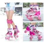 Sowume Adjustable Kids Roller Skates for Girls and Women, All 8 Wheels of Girl's Skates Shine, Safe and Fun Illuminating for Beginner