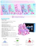 2PM SPORTS Roller Skates Girls Ages 5-8 8-12 3-5 4-7 6-12 10-12 with Light Up Wheels, Outdoor Indoor Girls Rollerskates for Kids Beginner Size 10C 11C 12C 13C 1 2 3 4 5 6 Pink Butterfly