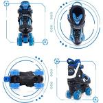 Nattork Kids Roller Skates for Boys Girls, 4 Sizes Adjustable Quad Skates with Light up Wheels,Beginner Kids Roller Skates Indoor Outdoor