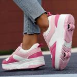 ANEFUN Roller Skate Shoes for Kids Girls Boys Detachable Wheeled Fashion Sneakers