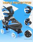 SUPER YOUNGSTER Adjustable Roller Skates Boys Kids Ages 5-8 8-12 Roller Skates Girls with Light up Wheels, Fun Rollerskate for Youth Toddlers
