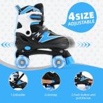 SUPER YOUNGSTER Adjustable Roller Skates Boys Kids Ages 5-8 8-12 Roller Skates Girls with Light up Wheels, Fun Rollerskate for Youth Toddlers