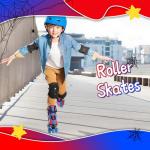 Roller Skates for Boys Girls,4 Size Adjustable Skates with Light up Wheels