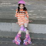 METROLLER Kids Roller Skates Girls Ages 4-6 5-8 8-12 Adjustable Toddler Roller Skates Shining Wheels Little Unicorn Sports Outdoors