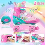 Roller Skates for Kids Girls Boys 4 Size Adjustable Kids Roller Skates with Wheels Light up for Children, Teens, Beginner & Advance, Indoor Outdoor