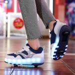 HANSYBAY Roller Shoes Boys LED Lights Up Sneakers with Wheels Removable Lightweight Roller Skates Girls Beginners Trainers Skate Comfortable Sports Footwear USB Charge Sneaker Kids Gifts Little Kid13