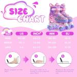 METROLLER Kids Roller Skates Girls Ages 4-6 5-8 8-12 Adjustable Toddler Roller Skates Shining Wheels Little Unicorn Sports Outdoors