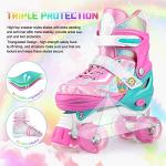 Roller Skates for Kids Girls Boys 4 Size Adjustable Kids Roller Skates with Wheels Light up for Children, Teens, Beginner & Advance, Indoor Outdoor