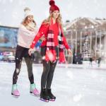 MammyGol Classic Ice Figure Skates for Womens/Misses/Girls Lace up with Stainless Steel Blade Light Support Ice Figure Skates in Red Teal Color